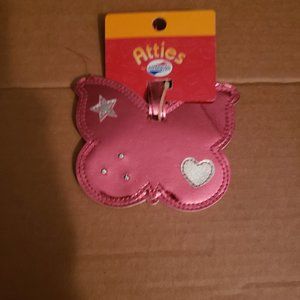 Pink Butterfly Luggage Tag